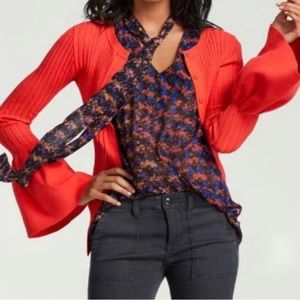 CABI Trumpet Cardi, Hibiscus Red, Spring 2018 Collection, style #5285, XL EUC